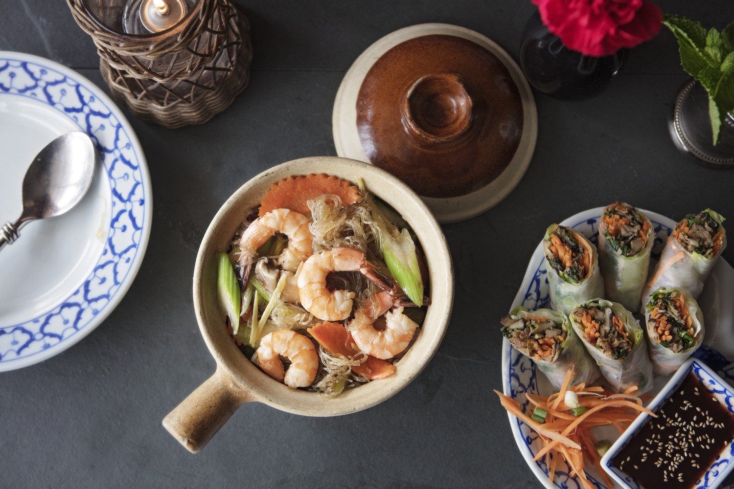 Shrimp-with-Glass-Noodles-Summer-Rolls-with-Roasted-Duck-resized